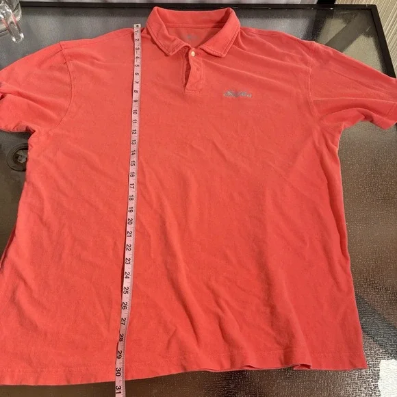 Peter Millar Sea Island Polo Golf Shirt Mens XL Sun Washed Mesh Salmon Embroider - Picture 4 of 6